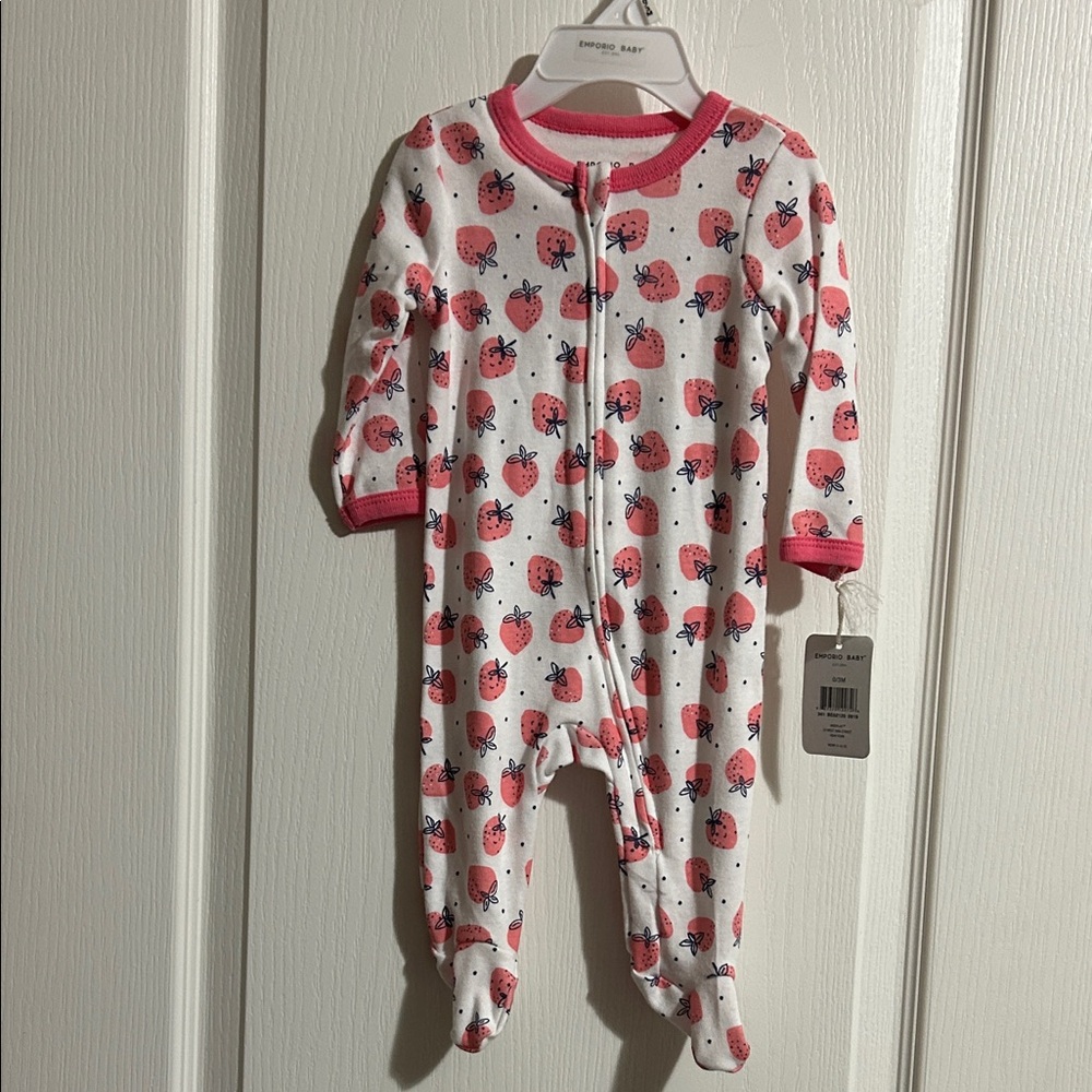Adorable Pink Ladybug Kids Footie